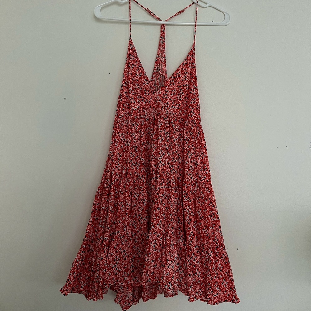 Urban Outfitters Floral Print Halter Flowy Dress